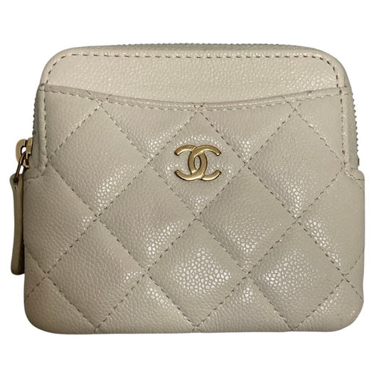 Chanel Quilted Caviar Leather Classic Zip Coin Purse
