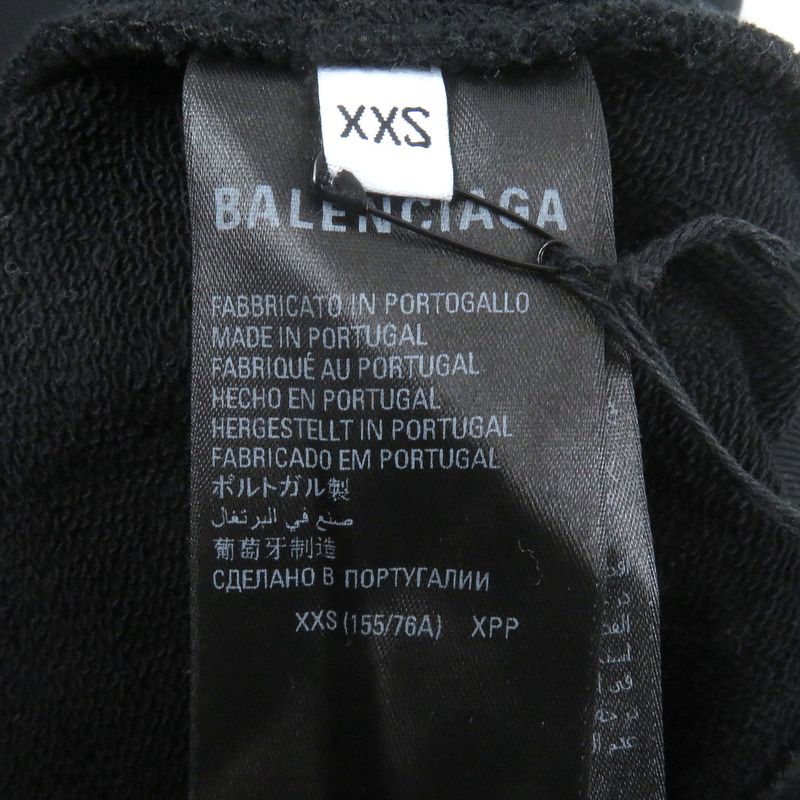 Balenciaga 22AW 697869 Back Logo Embroidery Oversized Sweatshirt Black XXS