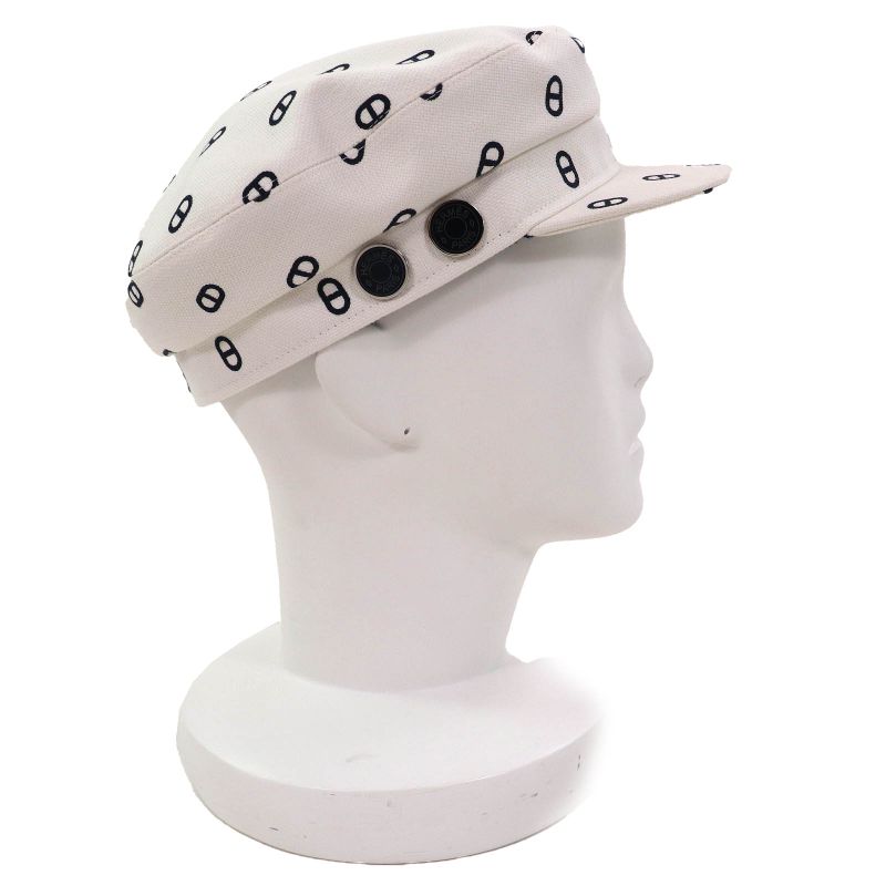 Hermes Vauban Chaine D'ancre Toile Ashe Serie Hardware Cotton Canvas Casket Hat