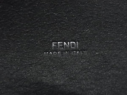 Fendi Leather Jewelry Case Accessory Case Yellow Aw0856