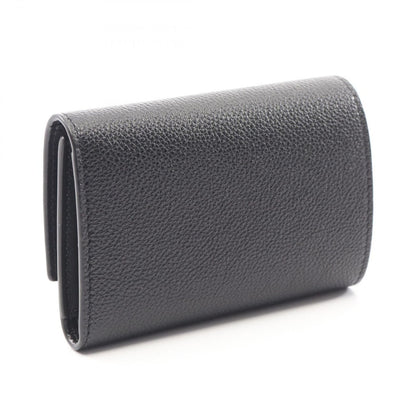 Loewe Trifold Wallet Pebble Small Vertical Black Leather — view 2