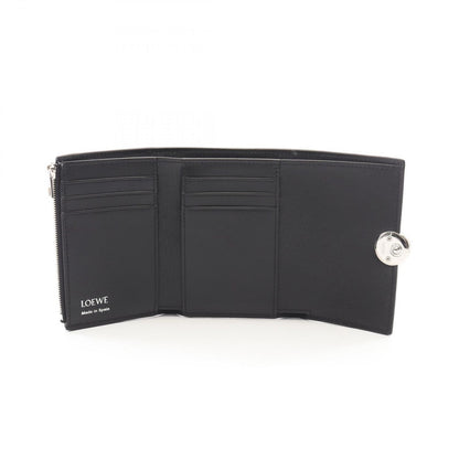 Loewe Trifold Wallet Pebble Small Vertical Black Leather — view 3