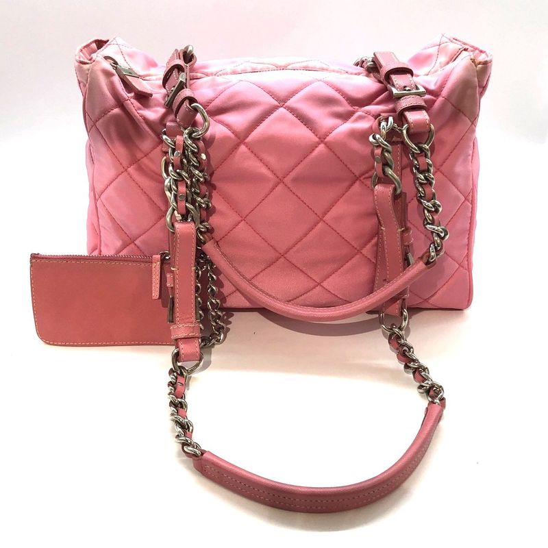 Prada Quilted 2way Mini Boston Bag Br2236 Triangle Logo Plate Triangle Logo