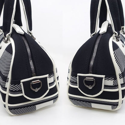 Dior Vive Small Bow Ring Bag Canvas Leather Black White Black Hardware