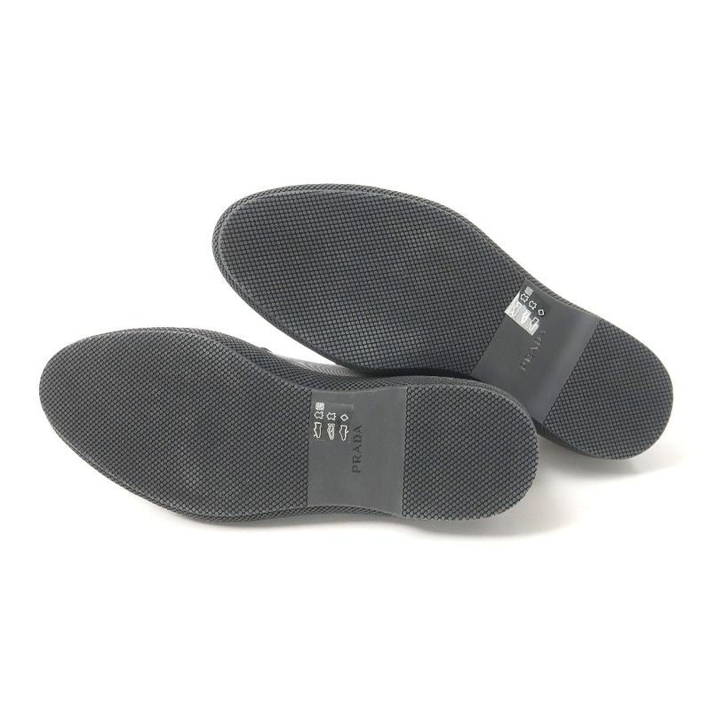 Prada Sneakers Size 5 1 2 Low Cut Rubber Wappen Leather Shoes 20250610 Ra5022