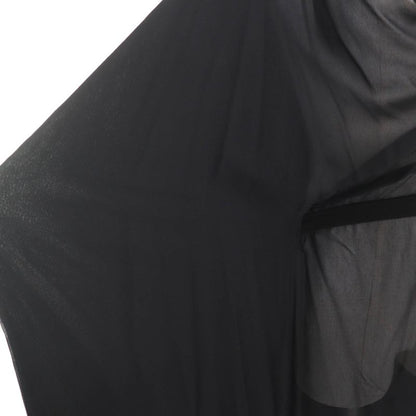 Gucci 310720 Ribbon Design Silk Wrap Dress Black M Hanger Genuine