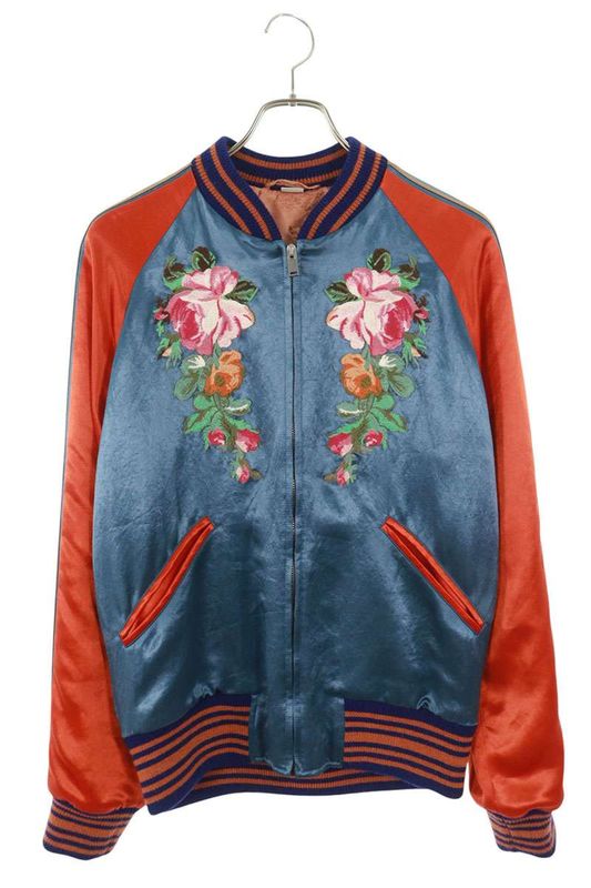 Gucci 473008 Z726b Embroidered Scajon Jacket Blouson Men's 48