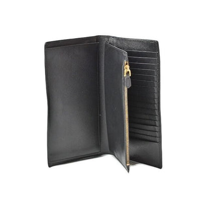 Prada Wallet Long 1 M1302 Saffiano Shape Pressed Leather Nero — view 5