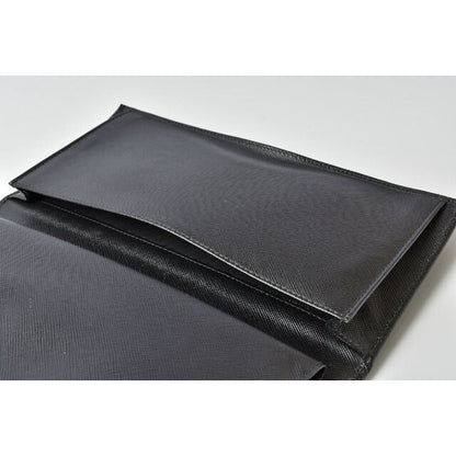 Prada Wallet Long 1 M1302 Saffiano Shape Pressed Leather Nero — view 6