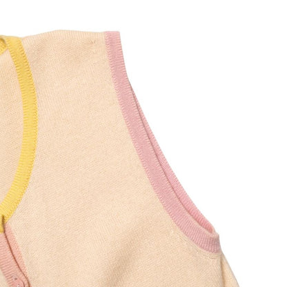 Chanel Vintage Knit Size 38 98C 90S All Cashmere Sleeveless Cardigan