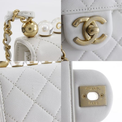 Chanel Matelasse As0584 Lambskin White Women Shoulder Bag