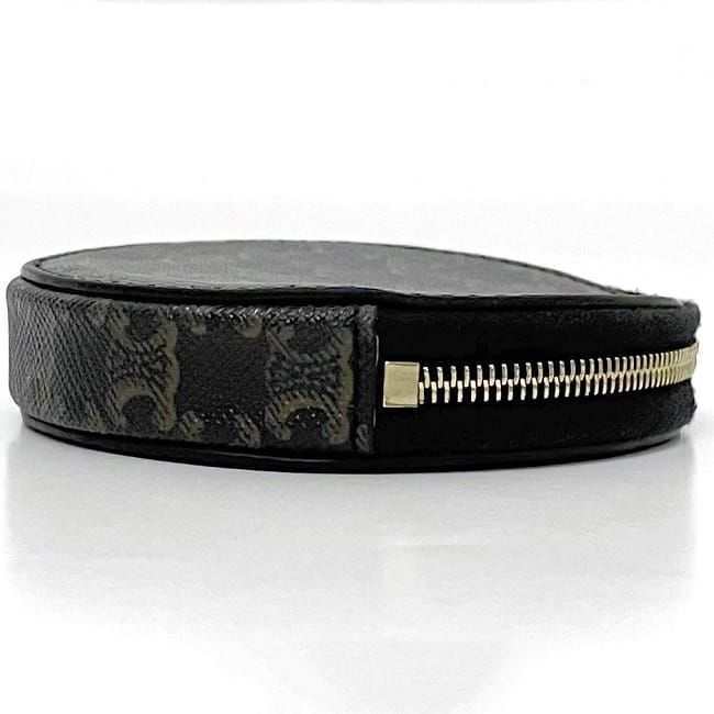 Celine Coin Case Black Triomphe 10d22bq3.38no Excellent Condition