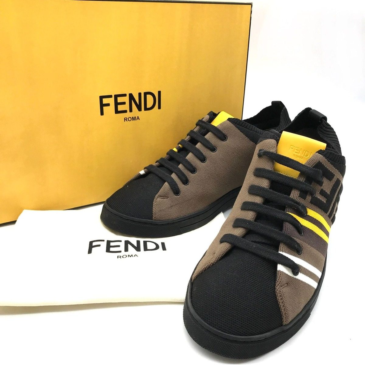 Fendi Low Cut Knit Sneakers 7