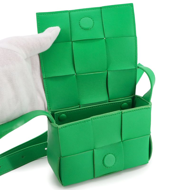 Exhibited Bottega Veneta Intrecciato Candy Cassette Shoulder Bag Leather