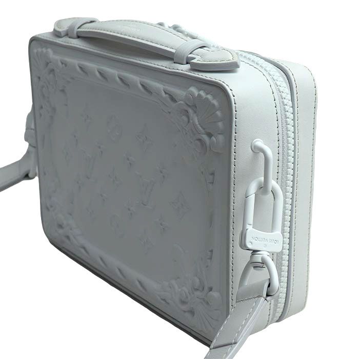 Louis Vuitton LV Ornament Soft Trunk Shoulder Bag White M21833 IC Unisex