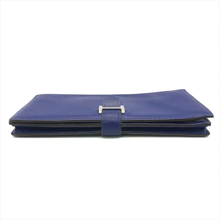 Hermes Epsom Bearn Souffle Blue Wallet Bifold