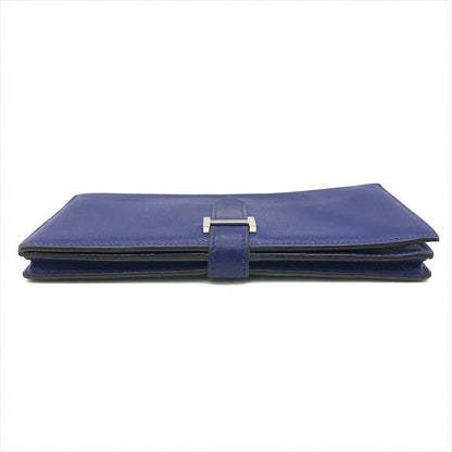Hermes Epsom Bearn Souffle Blue Wallet Bifold