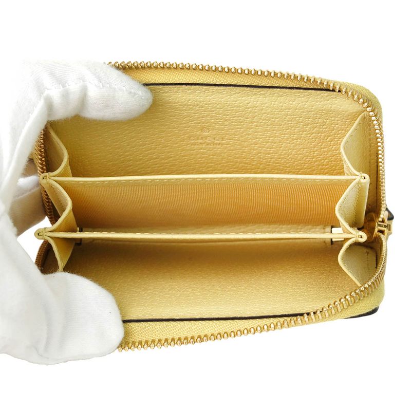 Gucci Card Case Ophidia Jumbo GG Beige/banana