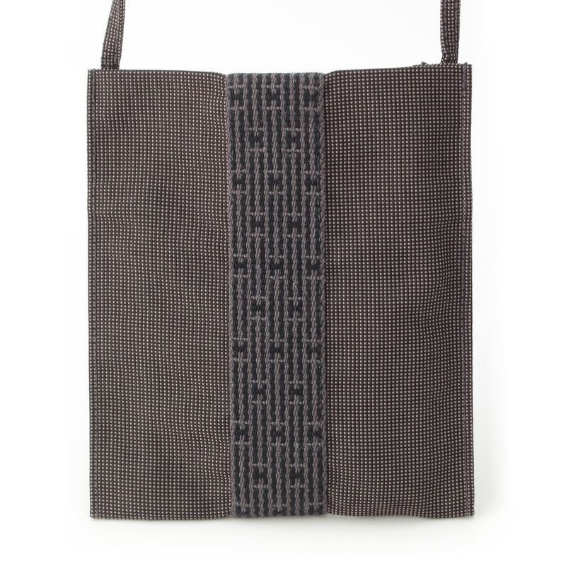 Hermes Canvas Sakosh Her Line Shoulder Bag Black