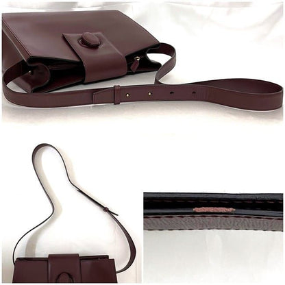 Cartier Shoulder Bag Bordeaux Must Excellent Condition Leather Preowned