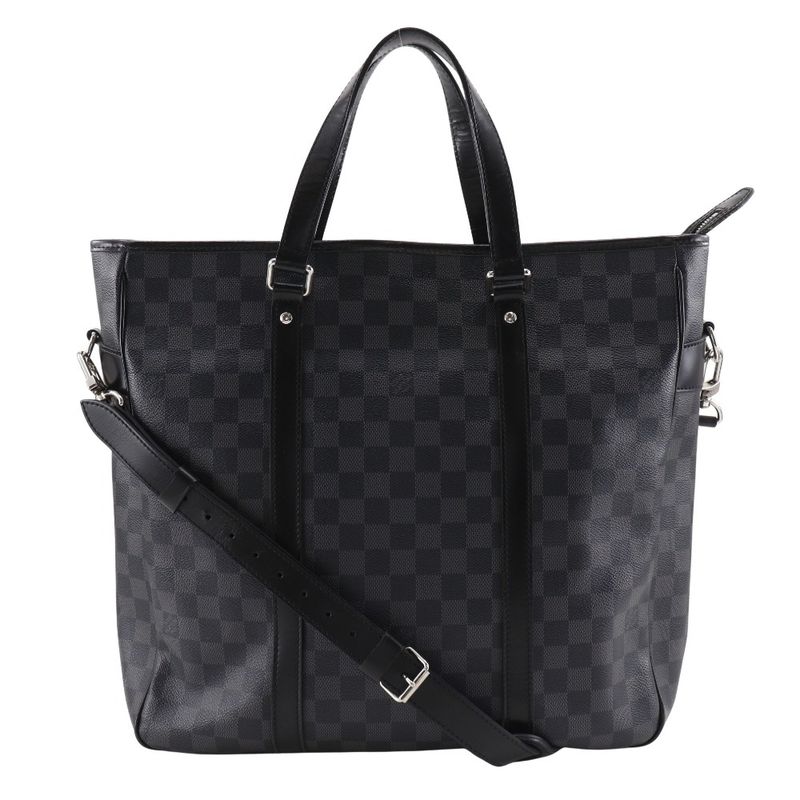Louis Vuitton Tadao 2WAY Shoulder Tote Bag N51192 Damier Graphite Canvas Black