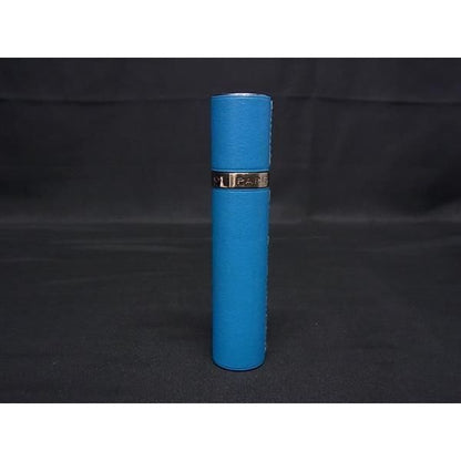 Hermes Perfume Case Refillable Atomizer Blue Leather Portable — view 3