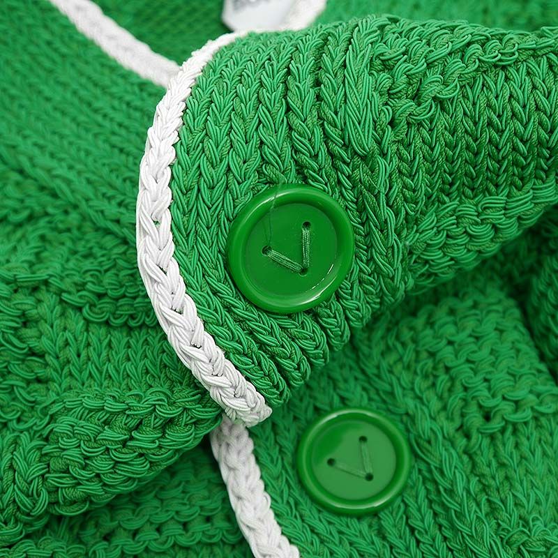 Bottega Veneta Interciato Cardigan 701816 M Green