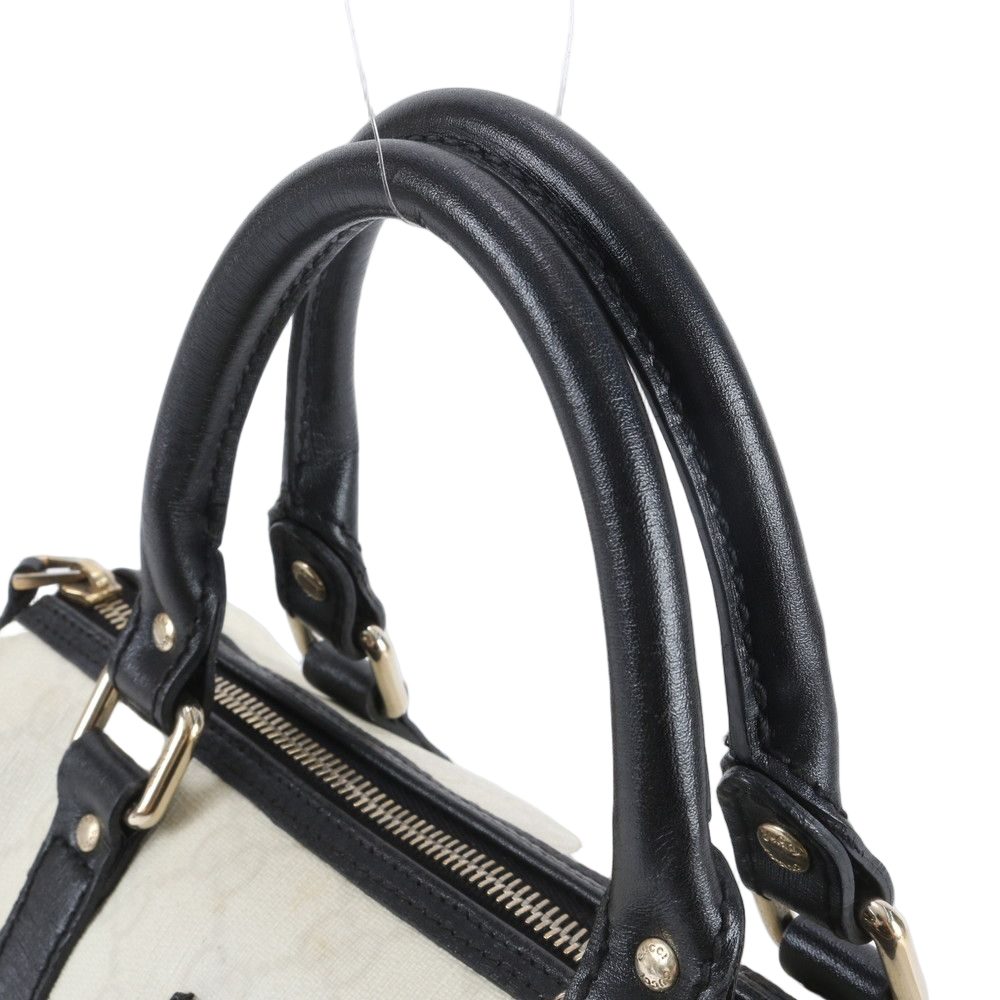 Gucci GG Supreme Mini Boston Leather Handbag Tote — view 2