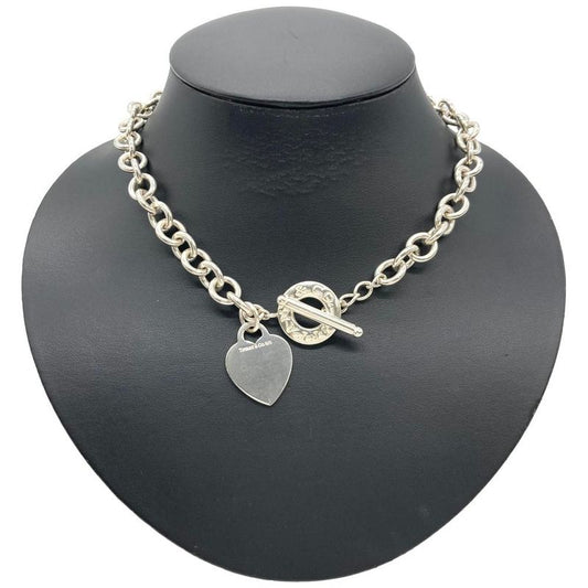 Tiffany & Co Tiffany & Co Return To Necklace Sv925 722g Silver Heart Tag Ladies