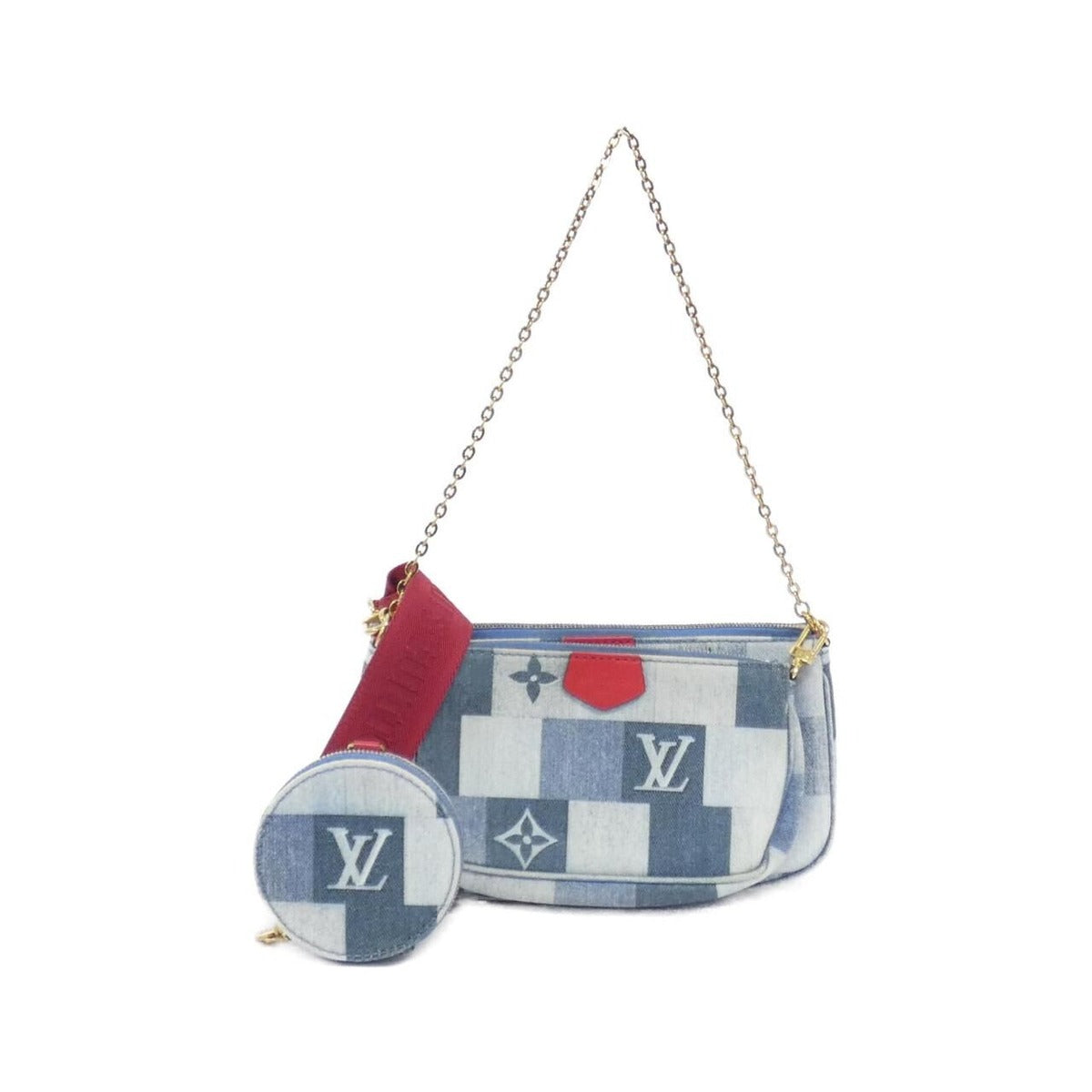 Louis Vuitton Denim Monogram Multi Pochette Shoulder Bag