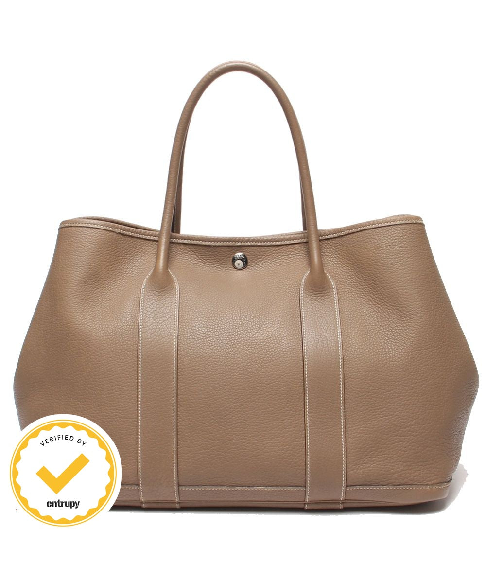 Hermes Tote Bag Silver Garden Party PM