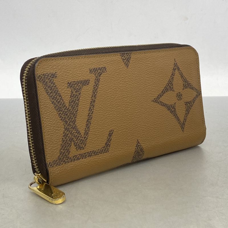 Louis Vuitton Long Wallet Monogram Giant Reverse Zippy Wallet M69353 Brown