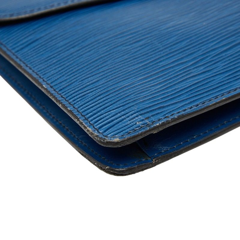 Louis Vuitton Epi Montaigne 27 Second Bag Clutch Bag M52655 Toledo Blue Leather
