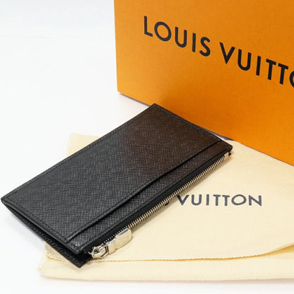 Louis Vuitton Fragment Case With Card Case Coin Case Taiga Noir Black Coin Card