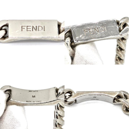 Fendi Bracelet M 205cm (807in) Long Chain Link Plate Fendi Leta Ring Palladium