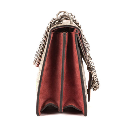 Gucci Blooms Dionysus Beige Burgundy Supreme Canvas Shoulder Bag — view 4