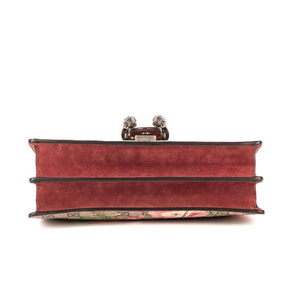 Gucci Blooms Dionysus Beige Burgundy Supreme Canvas Shoulder Bag — view 6