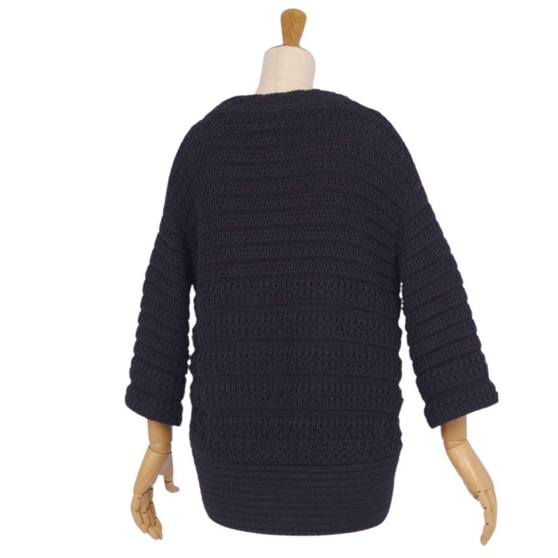 Chanel Knit Sweater Cubic Sleeves Cotton Top Les
