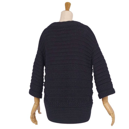 Chanel Knit Sweater Cubic Sleeves Cotton Top Les