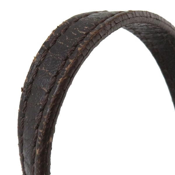 Fendi Shoulder Bag Zucchino Canvas Leather Brown Silver Hardware Brown 8bt075