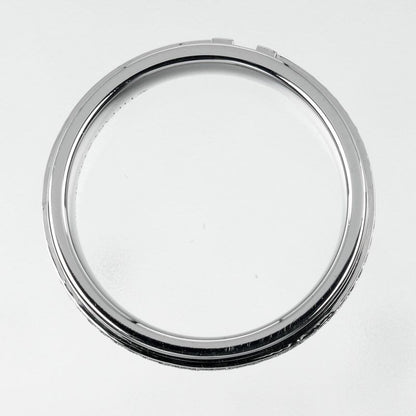 Tiffany & Co T Wide 18kwhite Gold × Diamond #10 Ladies 6.92g Ring
