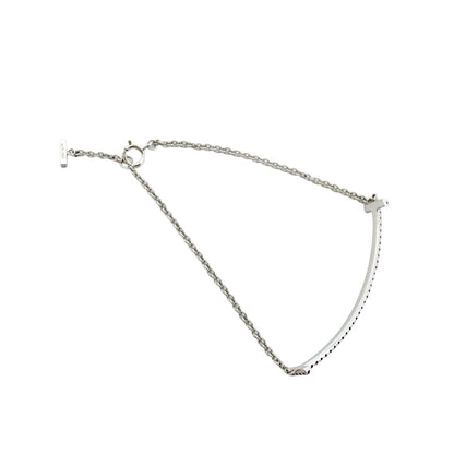 Tiffany & Co Bracelet T Smile 18k White Gold Pink Saffiano — view 2