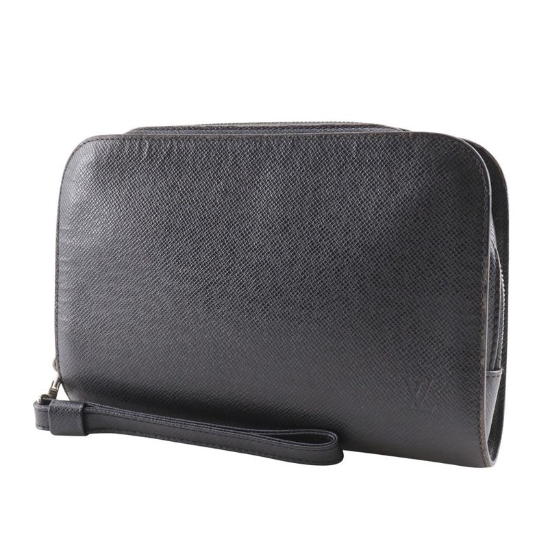 Louis Vuitton Baikal M30182 Taiga Ardoise Black Vi0094 Men's Second Bag