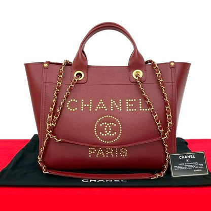 Chanel Chanel Deauville Caviar Leather 2-Way Handbag Semi-shoul