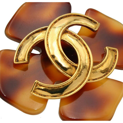 Chanel Coco Mark Tortoiseshell Cross Brooch 94 — view 3