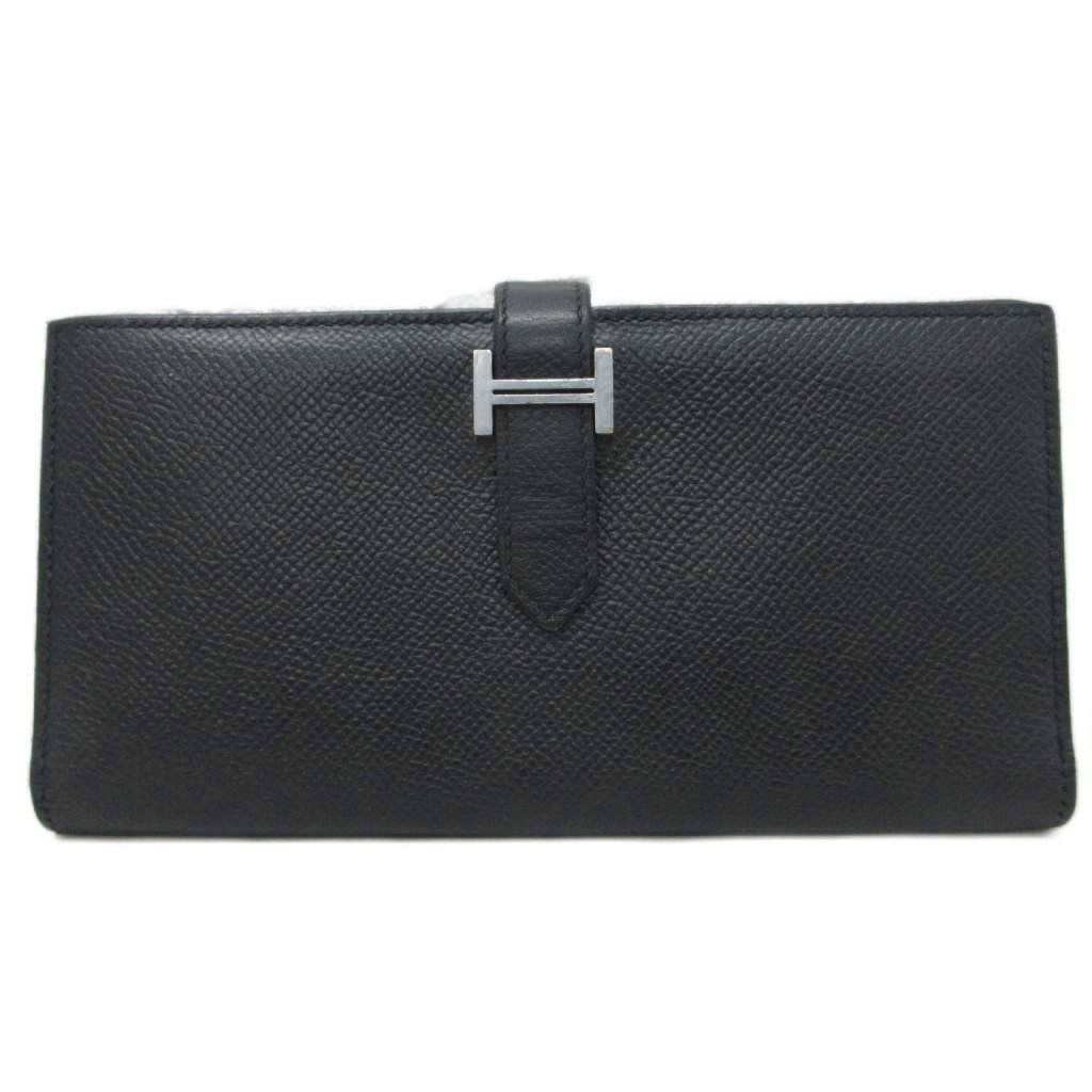 Hermes Bearn Souffle Logo Wallet Bifold with Coin