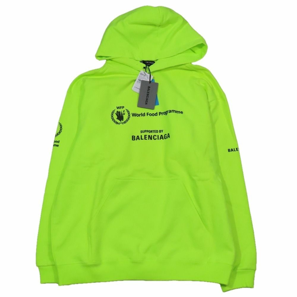 Balenciaga World Food Program Hoodie Sweatshirt Pullover Top S Neon Green