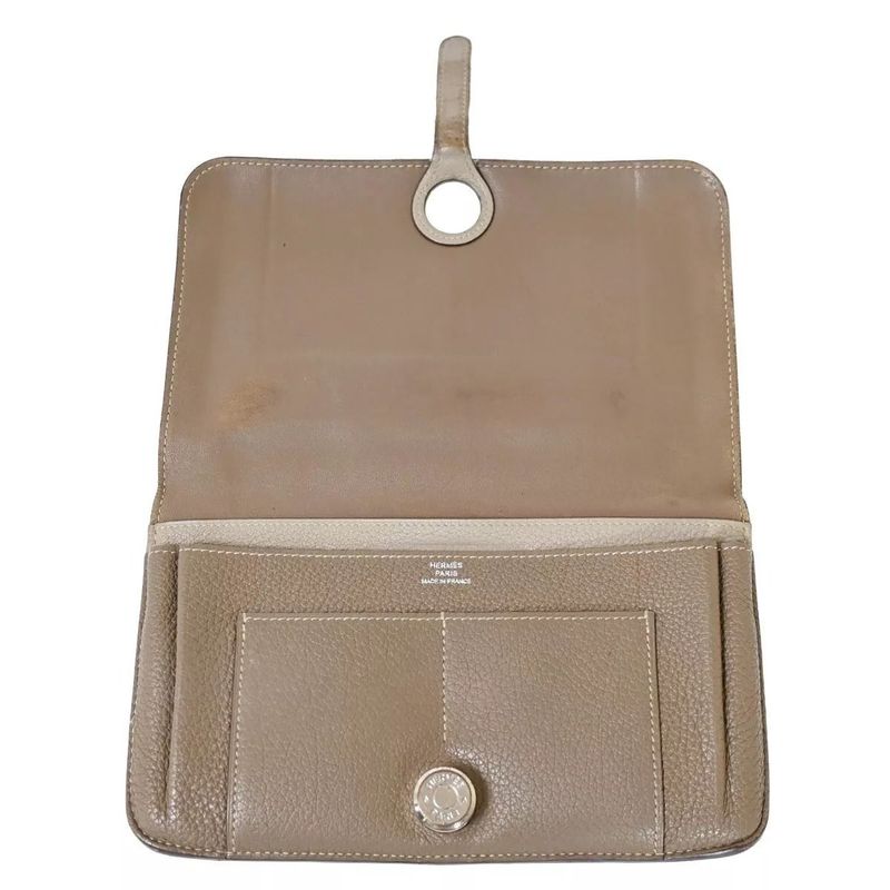 Hermes Dogon GM Togo Bi-color Beige Silver Hardware Stamped □M (2009) Long