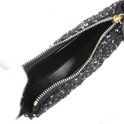 Chanel Pouch Wool Tweed Black Mat — view 6