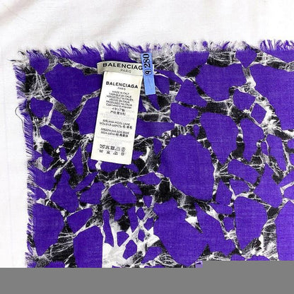 Balenciaga Shawl Navy 508313 Excellent Condition Cleaned